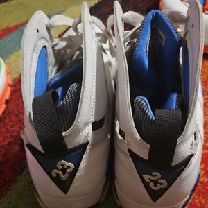 White and blue Jordan 7